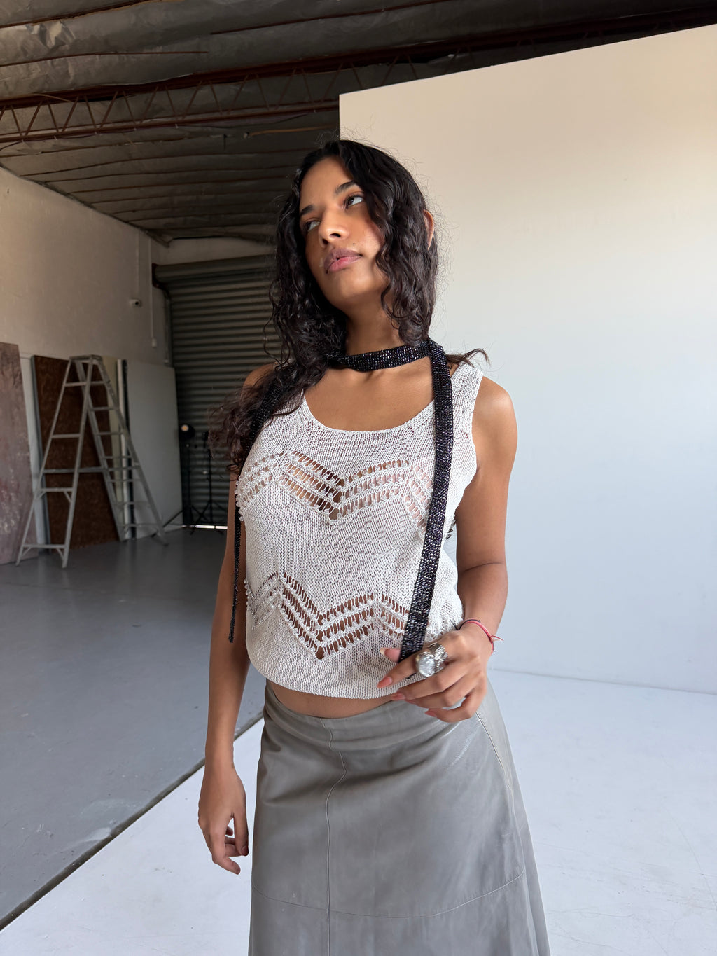 Knit Beaded Top (XS)