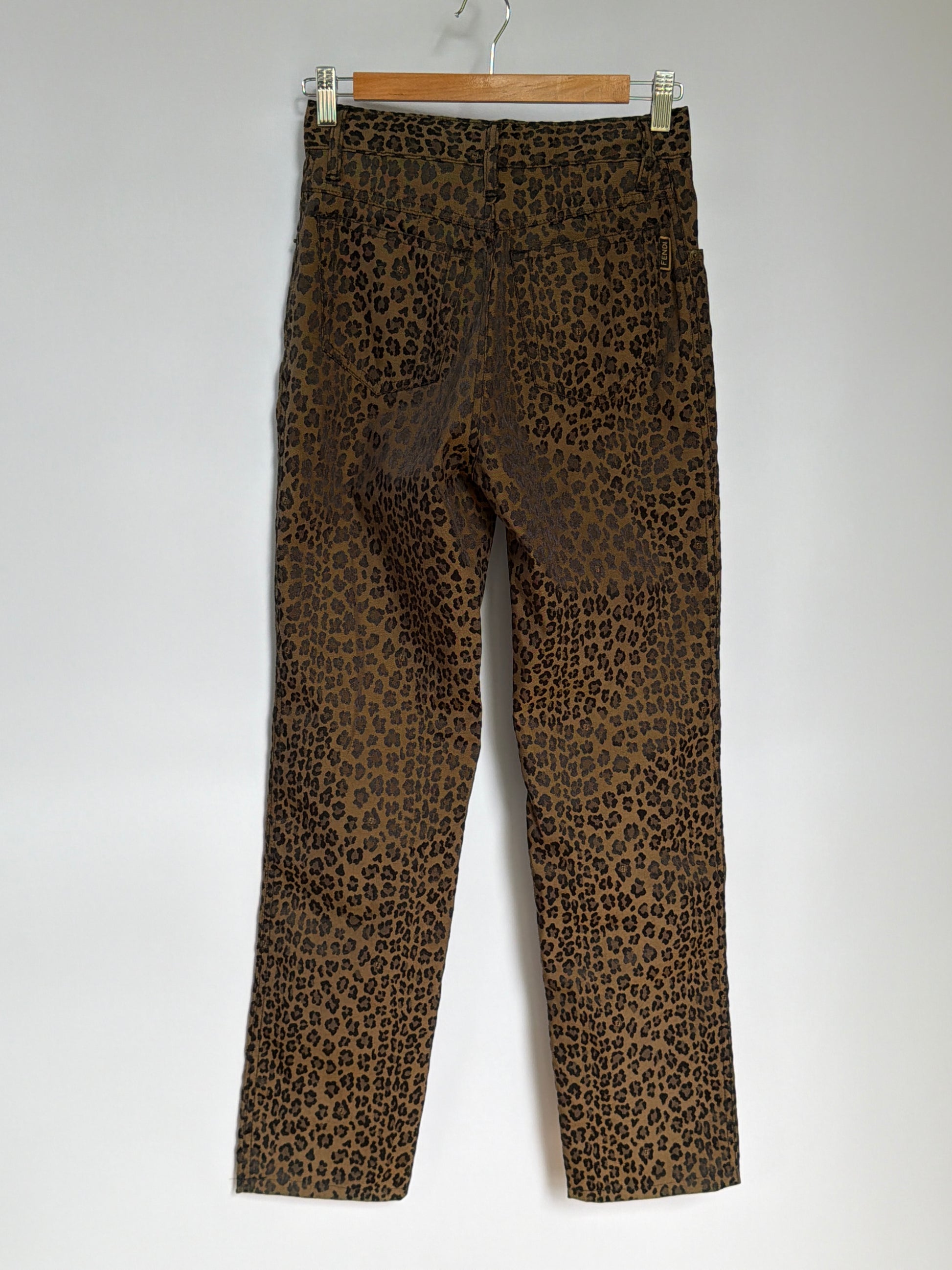 Fendi Leopard Print Jeans (XS)