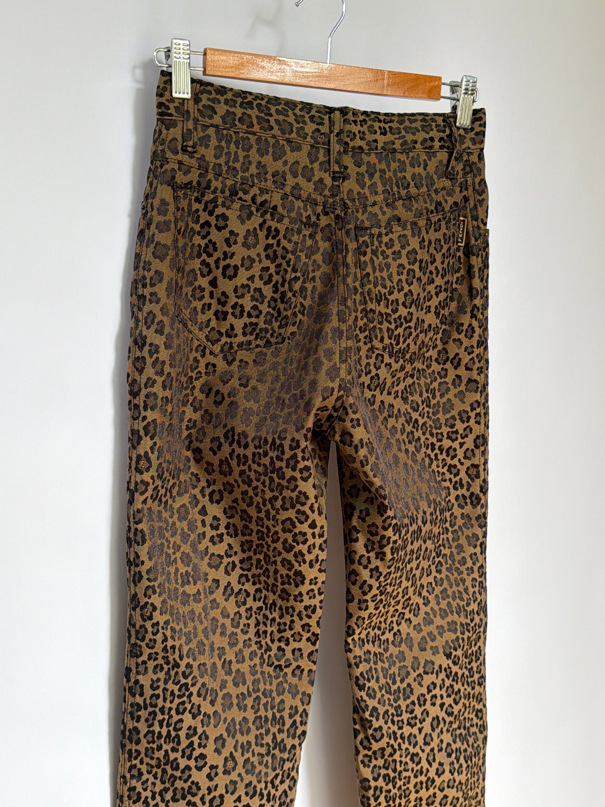 Fendi Leopard Print Jeans (XS)