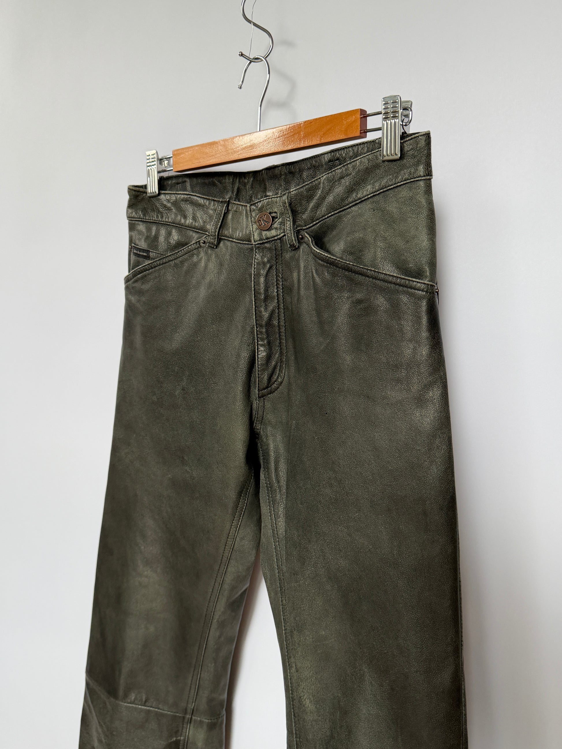 CK Patina Leather Pants (Size S/M)
