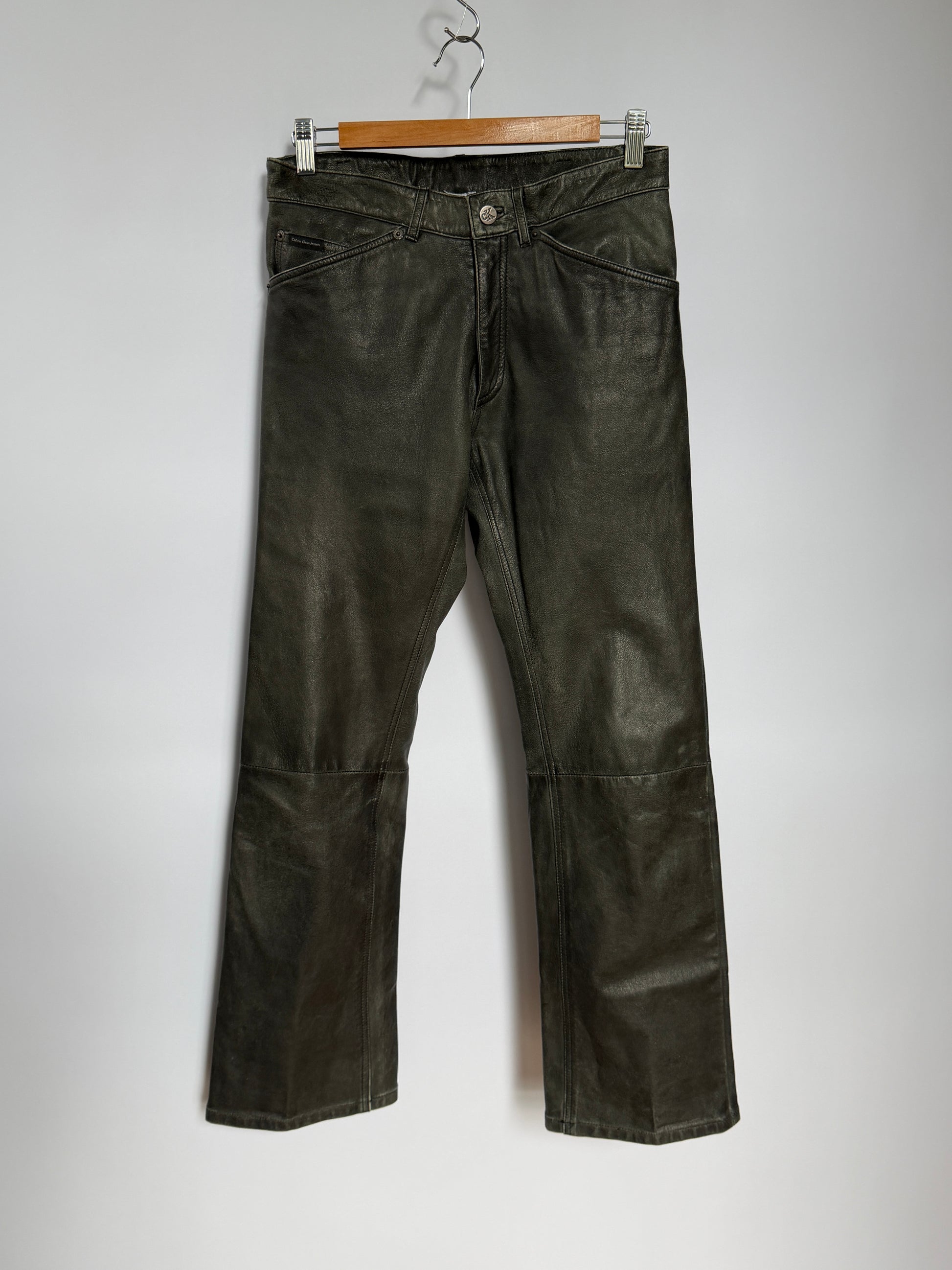 CK Patina Leather Pants (Size S/M)