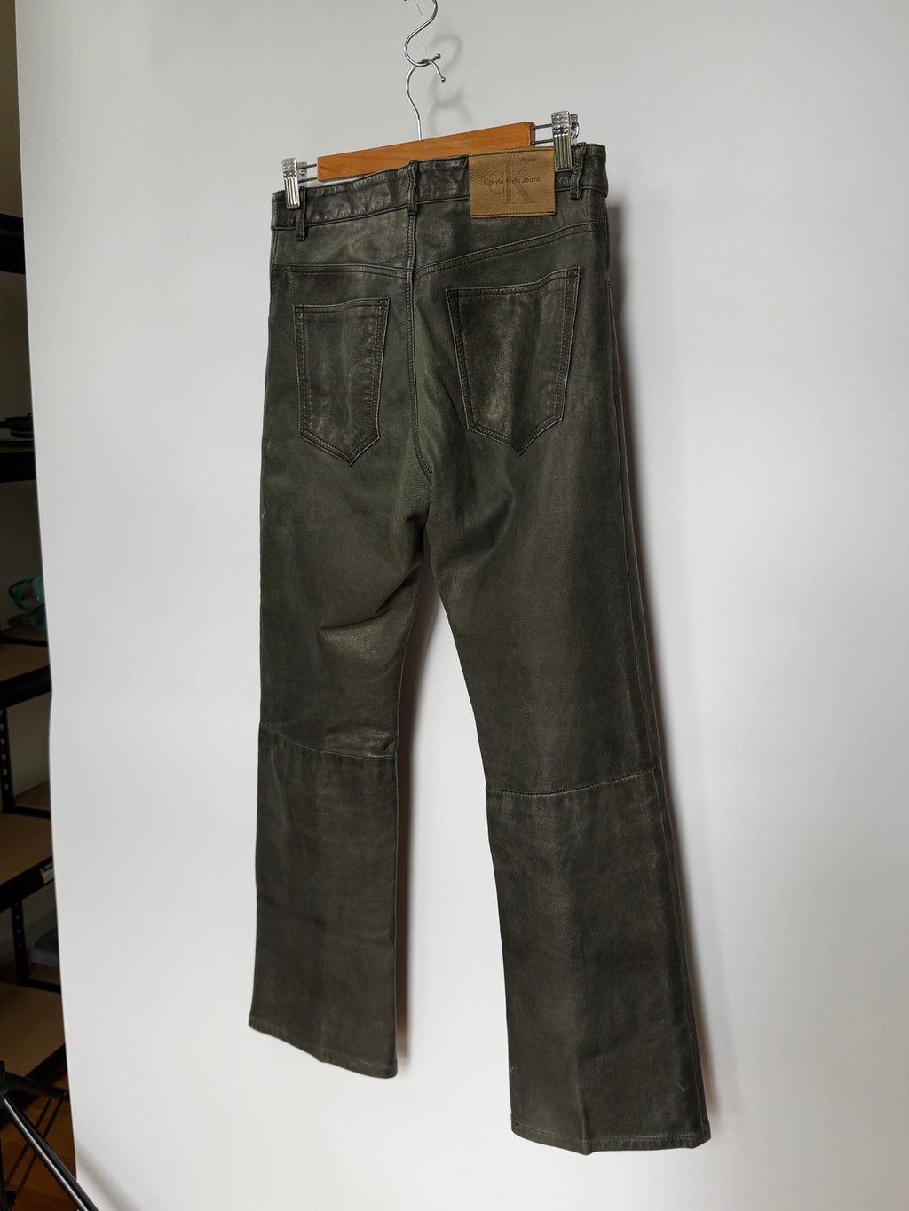 CK Patina Leather Pants (Size S/M)
