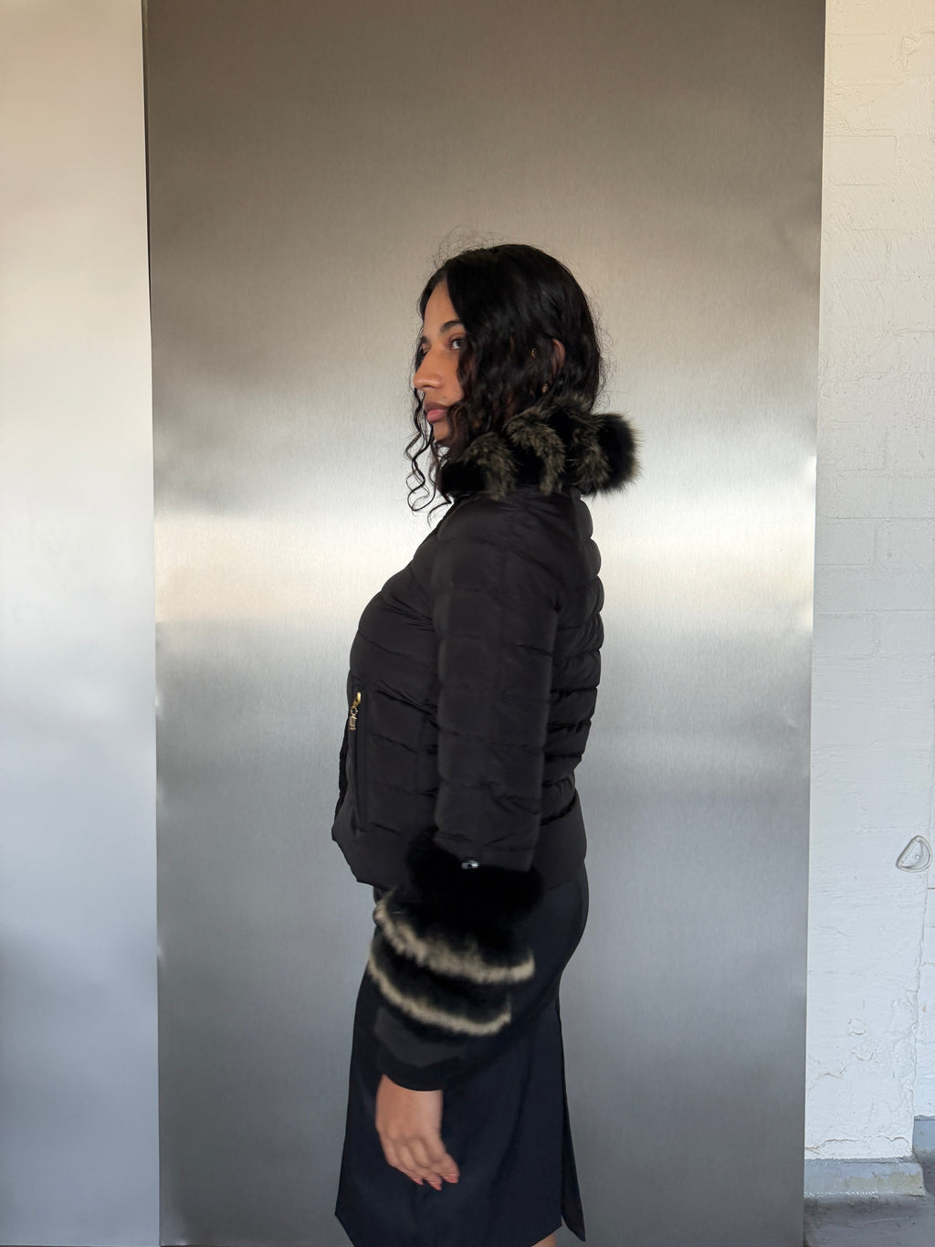 Galliano Puffer w Fox Fur Trim (S)