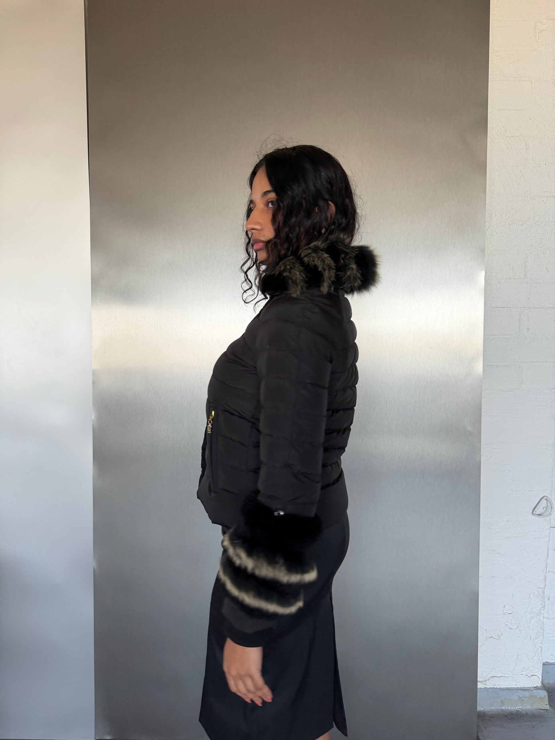 Galliano Puffer w Fox Fur Trim (S)