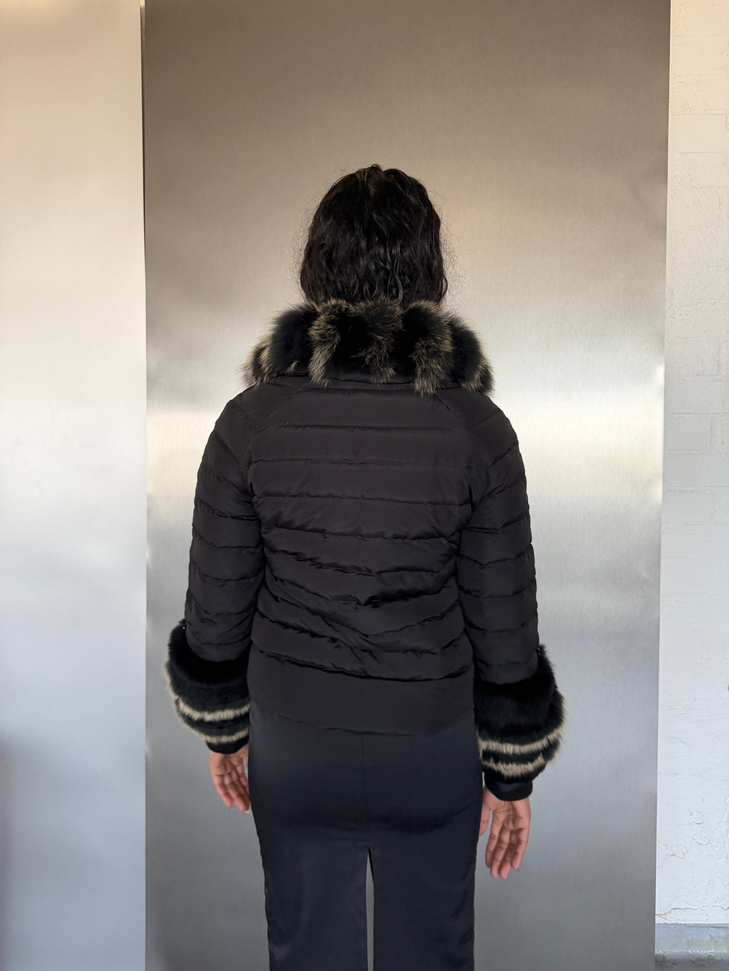 Galliano Puffer w Fox Fur Trim (S)