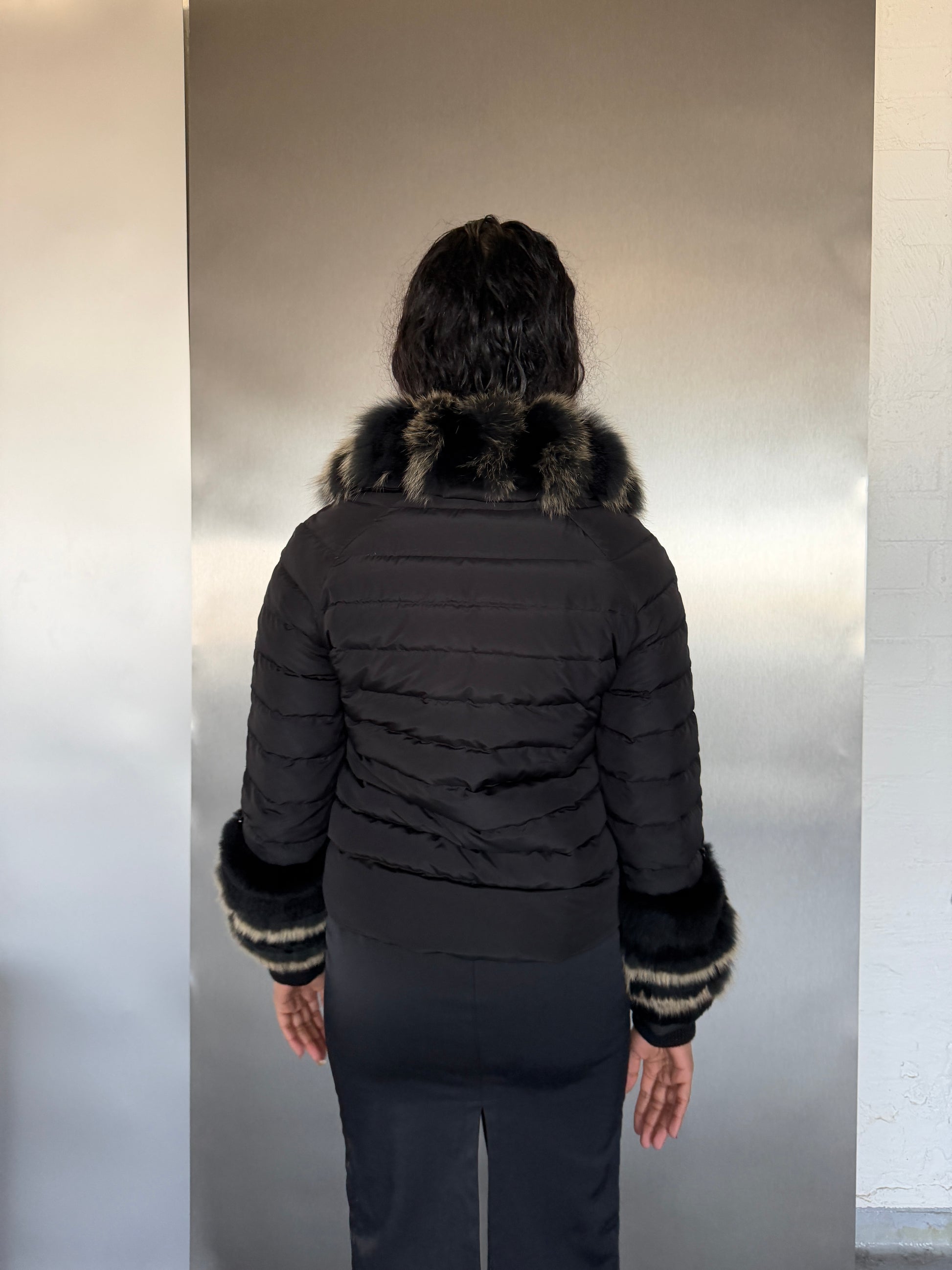 Galliano Puffer w Fox Fur Trim (S)