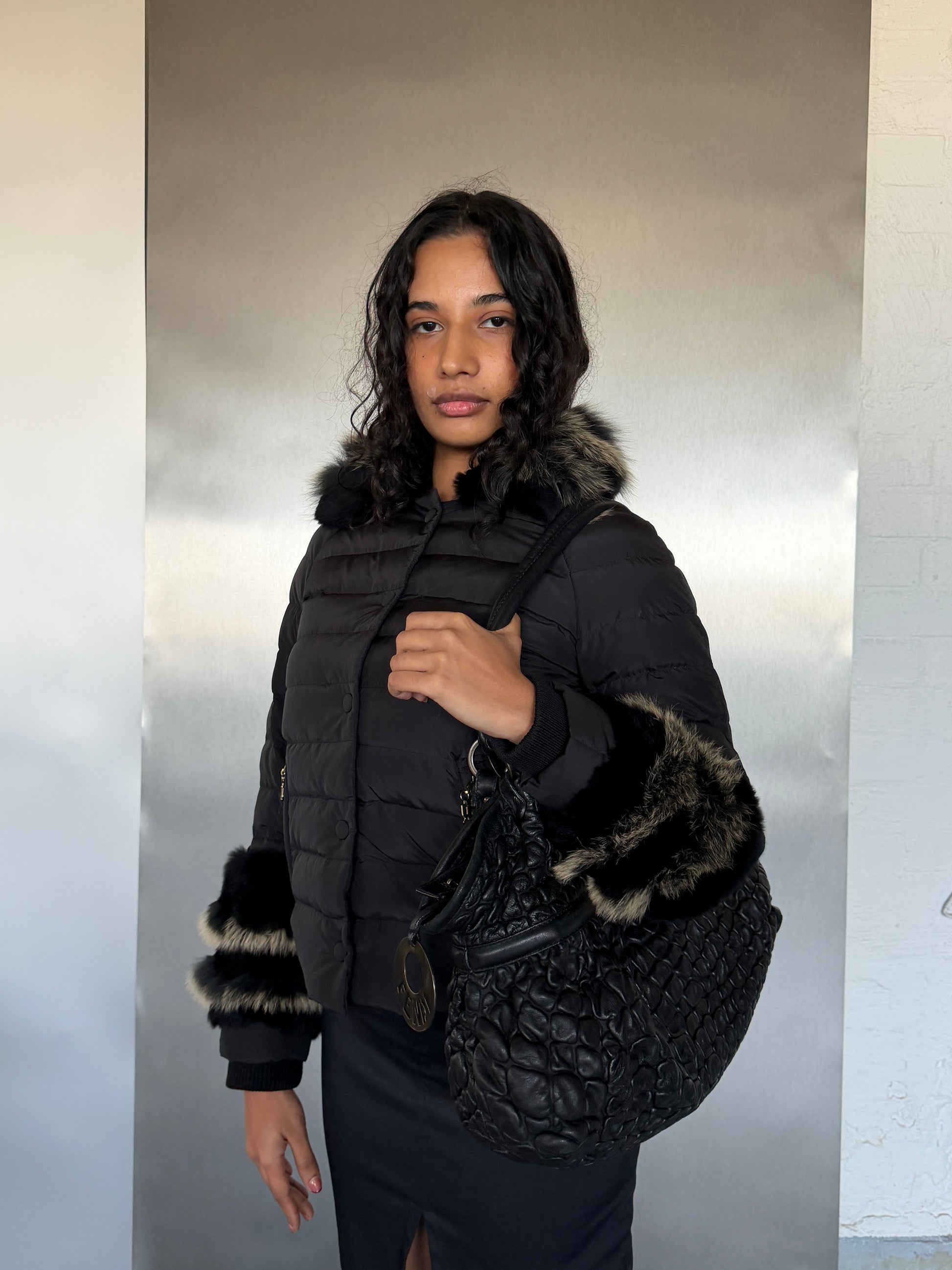 Galliano Puffer w Fox Fur Trim (S)