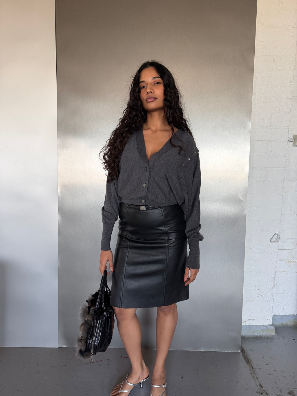 Burberry Leather Skirt (XS/S)