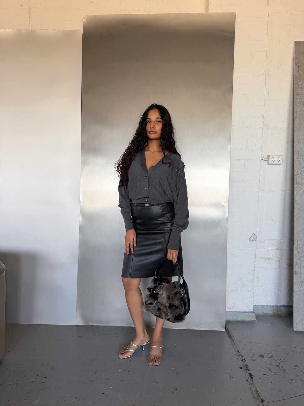 Burberry Leather Skirt (XS/S)