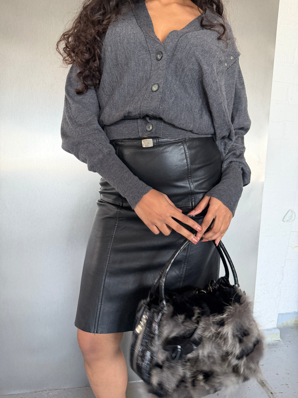 Burberry Leather Skirt (XS/S)