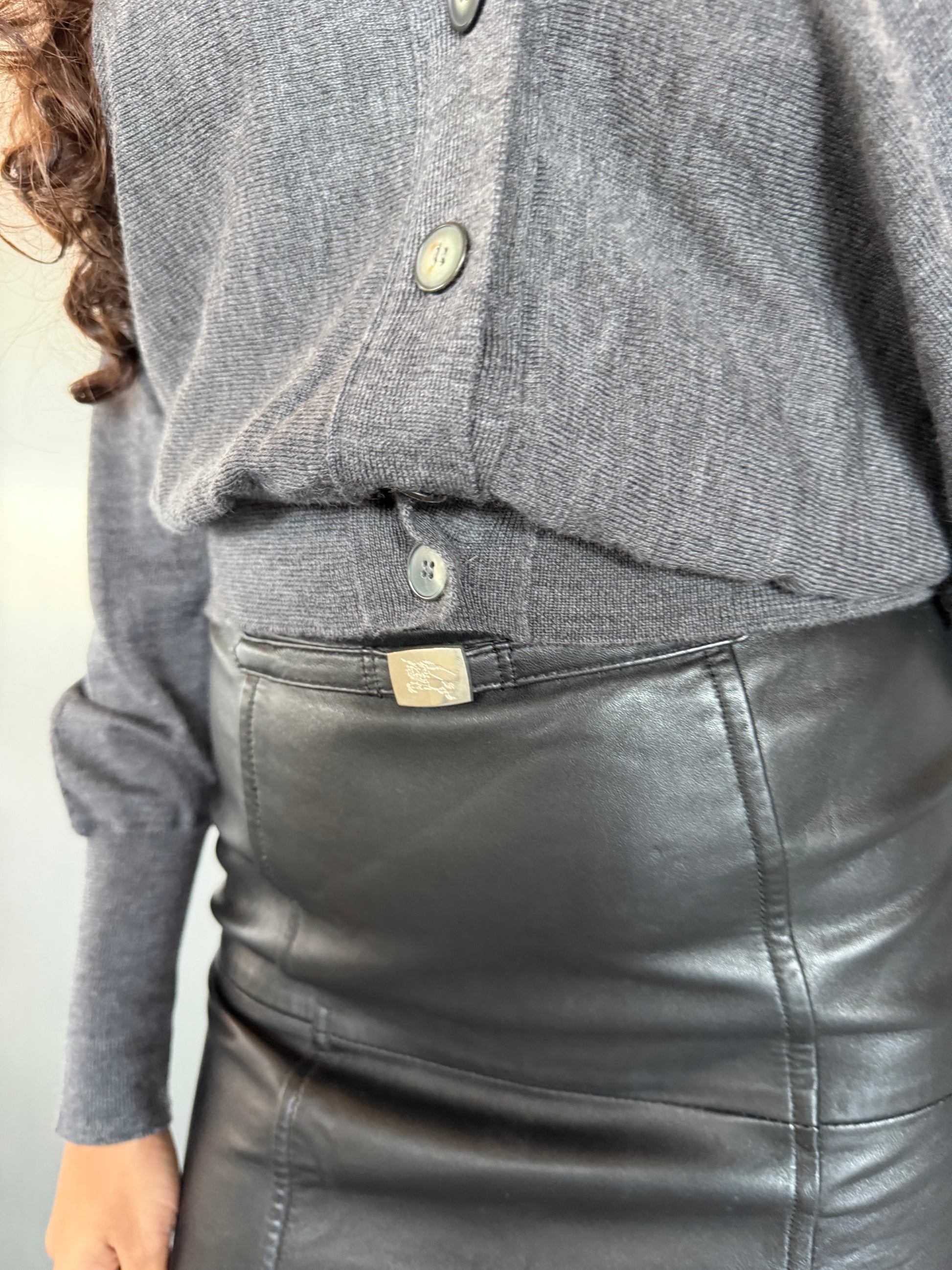 Burberry Leather Skirt (XS/S)