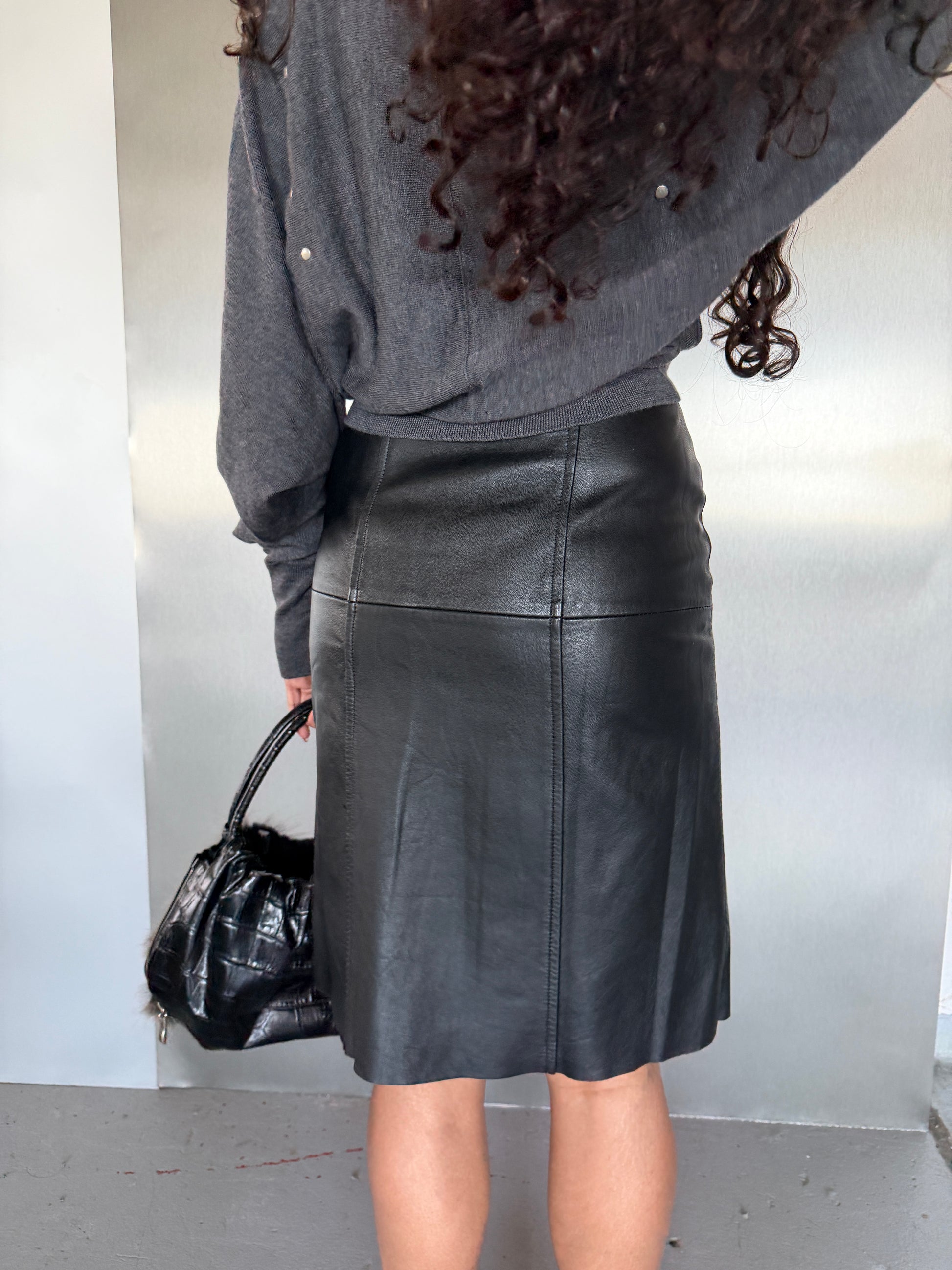 Burberry Leather Skirt (XS/S)