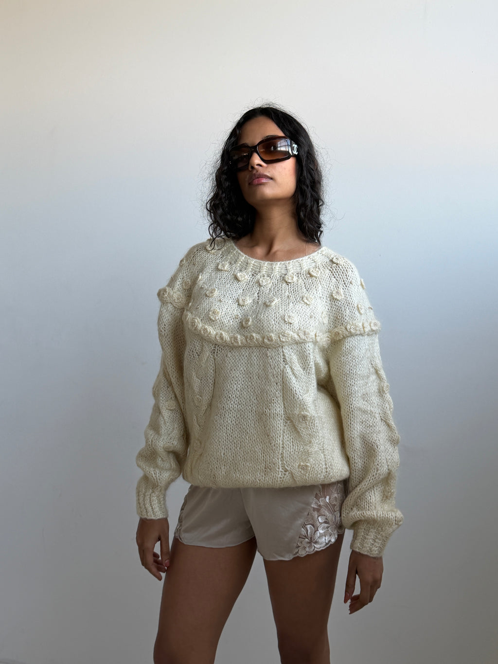 Flower Knit Sweater (XS-L)