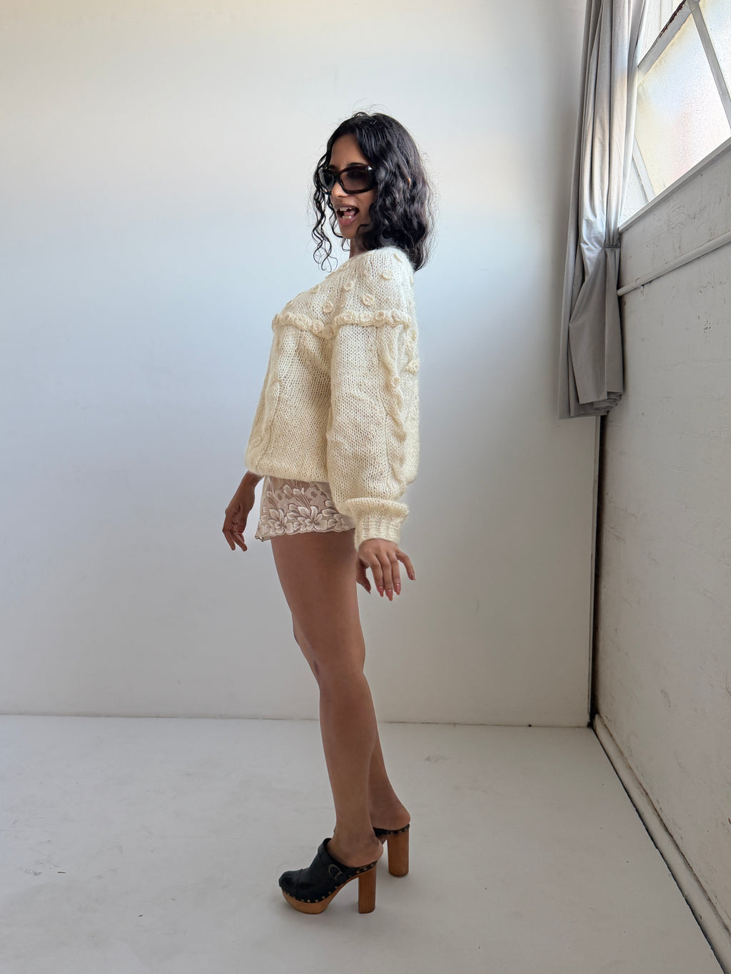 Flower Knit Sweater (XS-L)