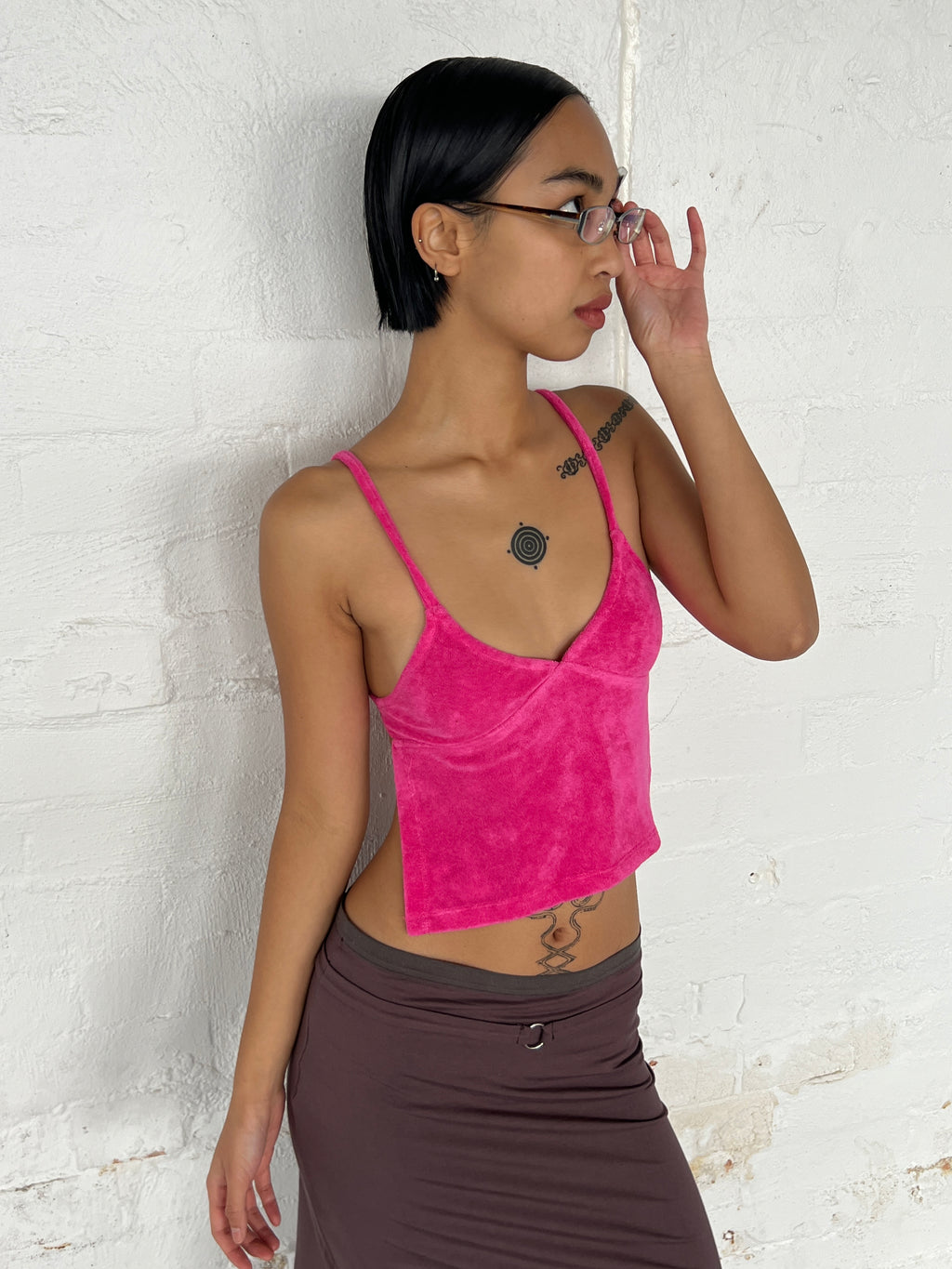 Peggy Backless Top — Pink