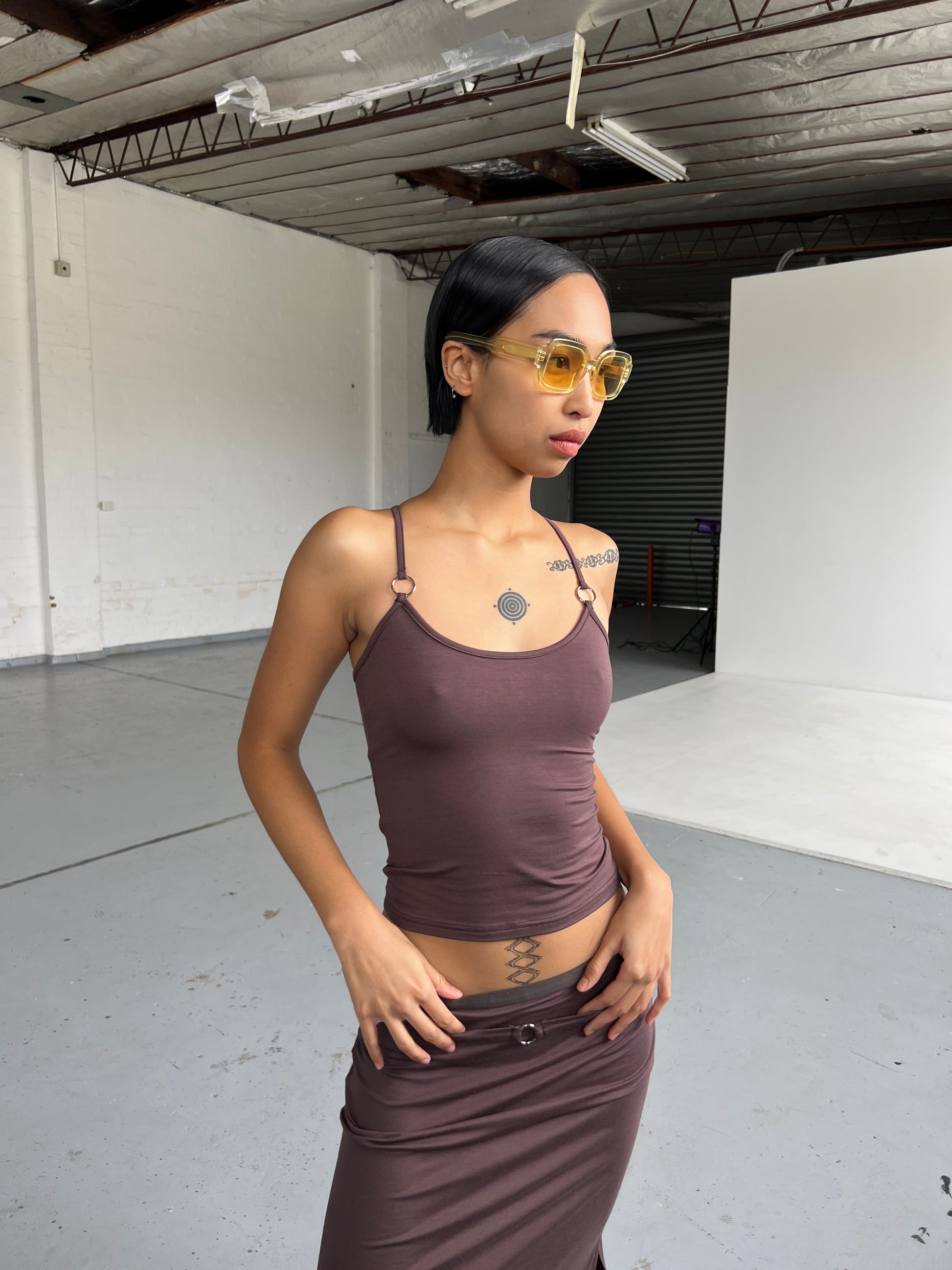 Aquila O'Ring Tank Top — Umber