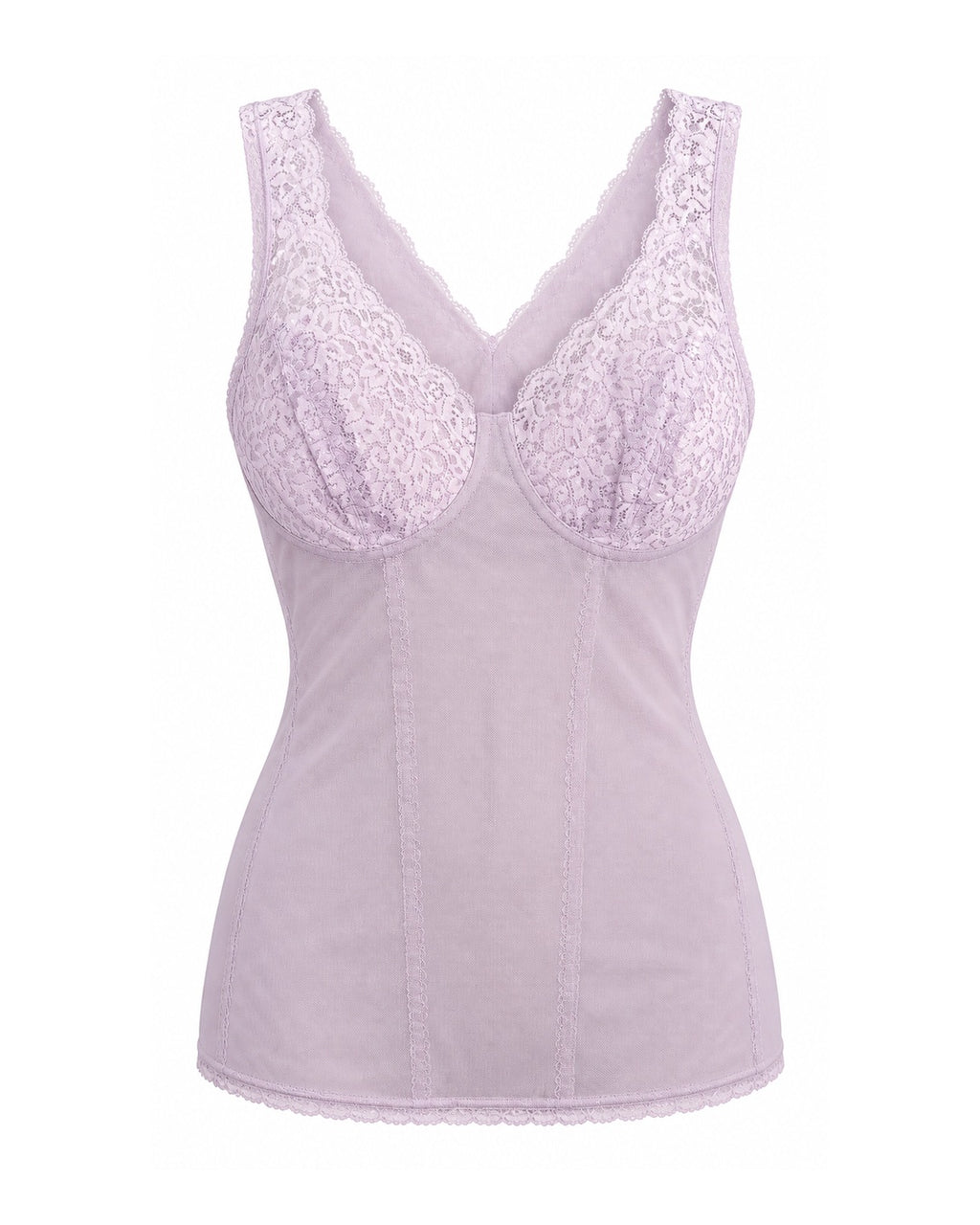 Pale Lavender Mesh Body Shaper Cami (S–M)