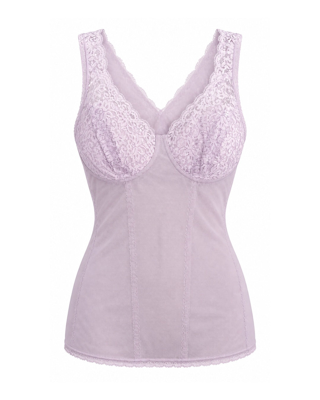 Pale Lavender Mesh Body Shaper Cami (S–M)