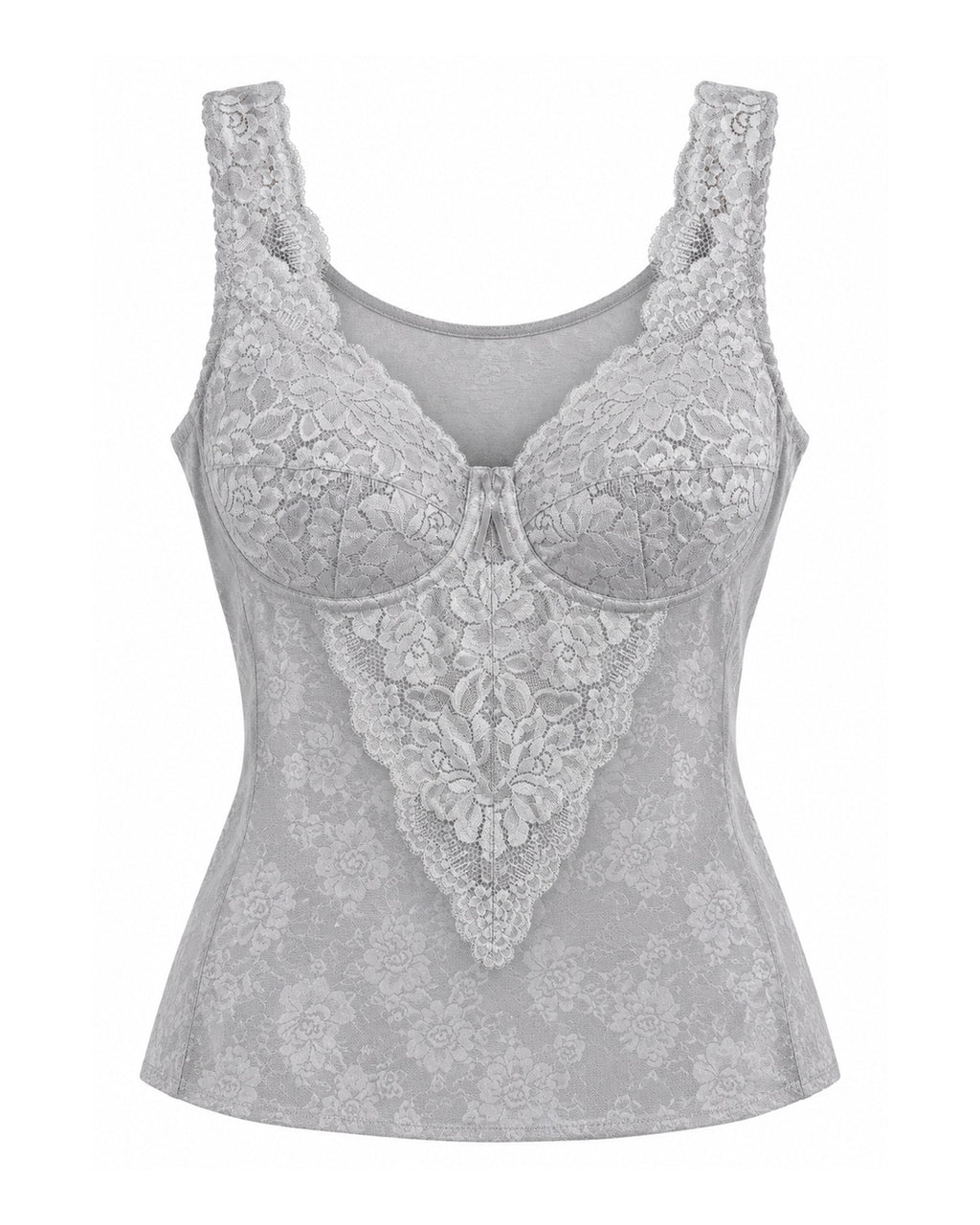 Dusty Blue Lace Body Shaper Tank (M)