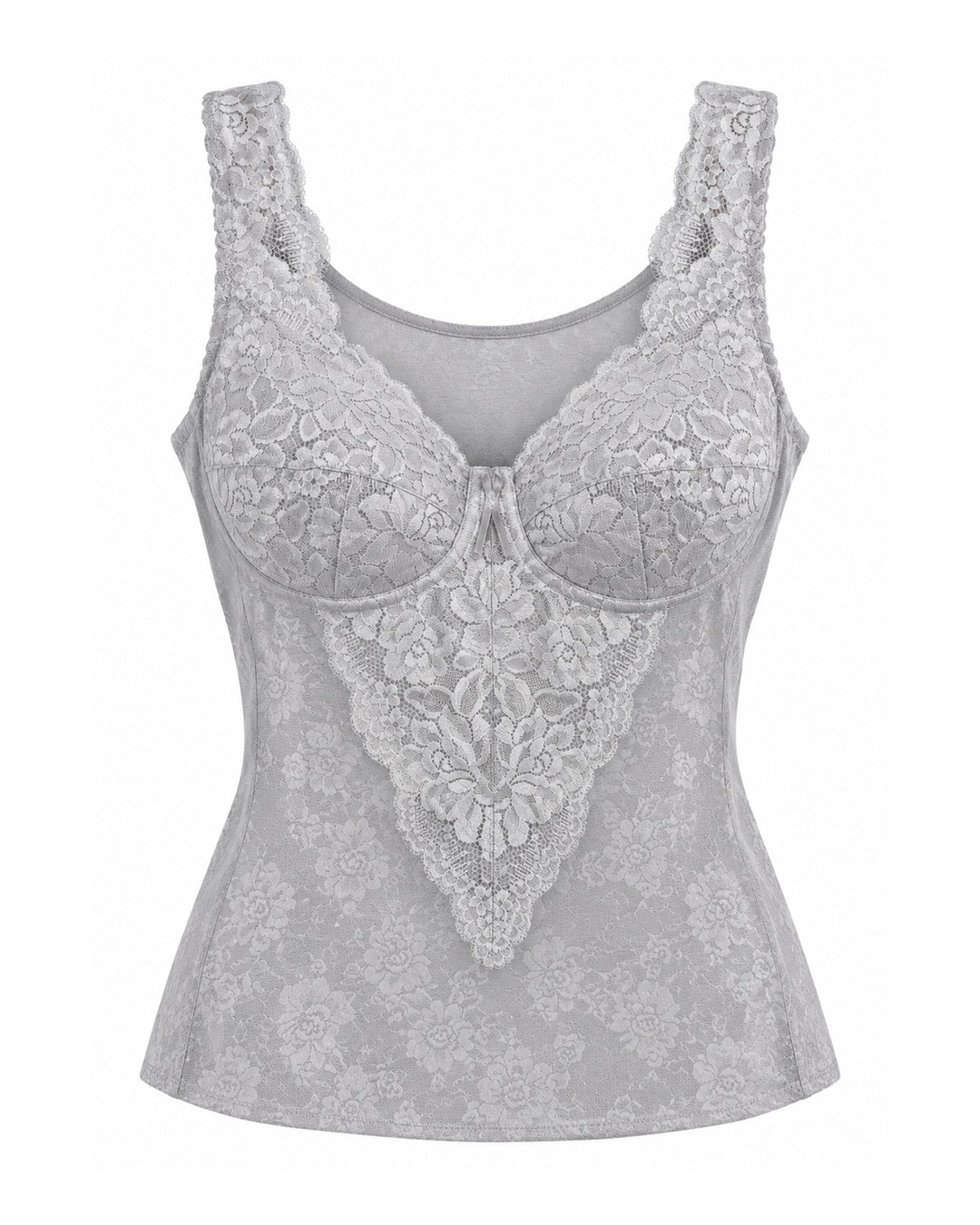 Dusty Blue Lace Body Shaper Tank (M)