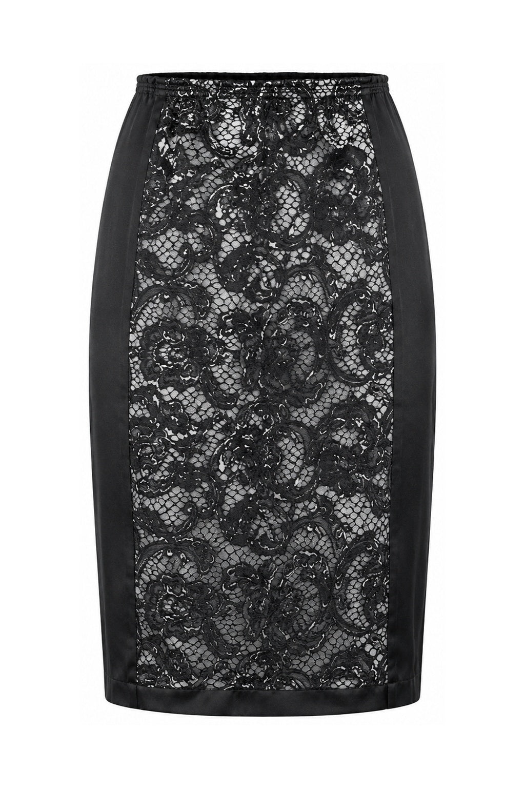 Archive Prada 2008 Runway 100% Silk Floral Lace-Print Skirt (Size XXS/XS)