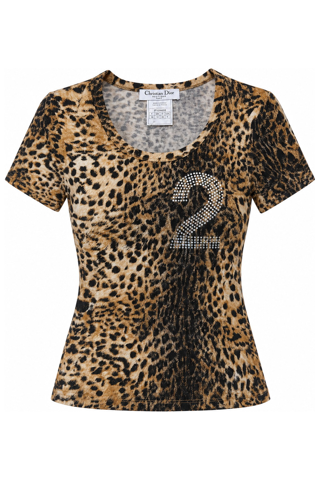Christian Dior by John Galliano Leopard Print T-Shirt