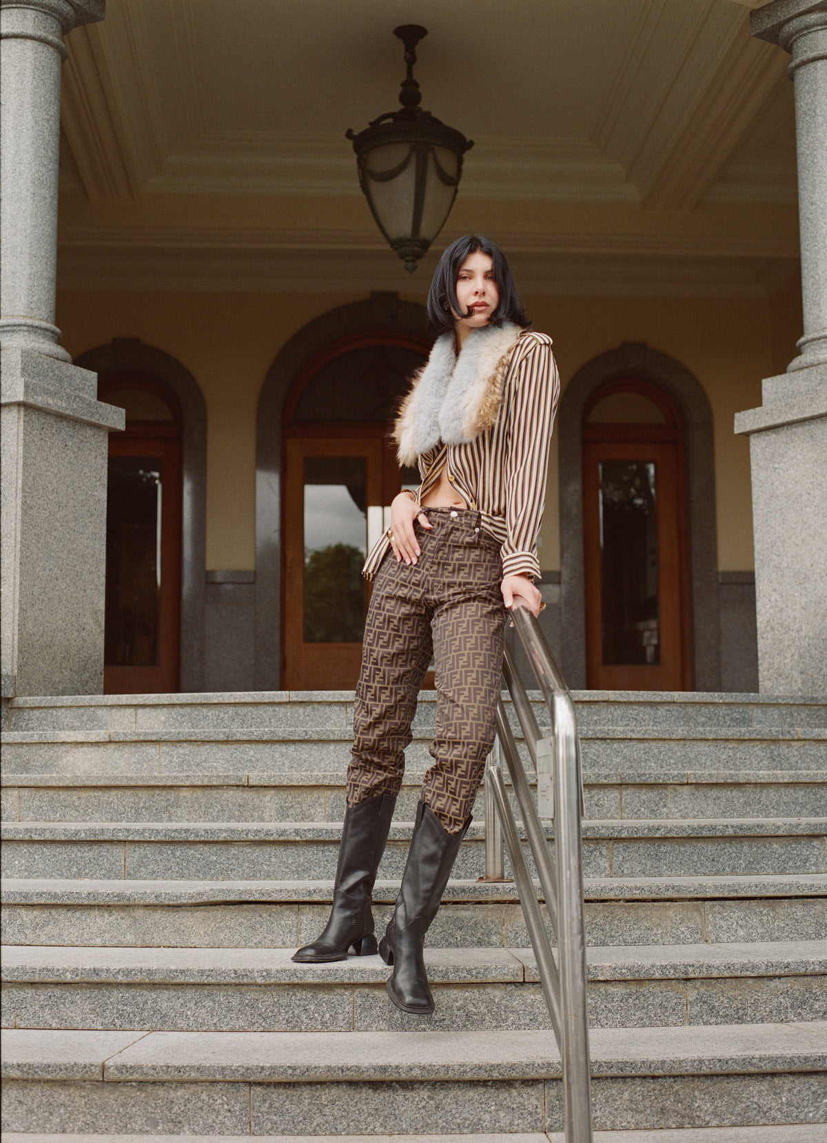 Zucca Monogram Straight Leg Pants (L)