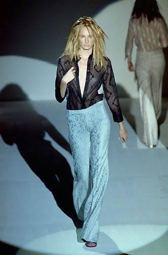 Gucci by Tom Ford SS00 Python Print Flared Pants
