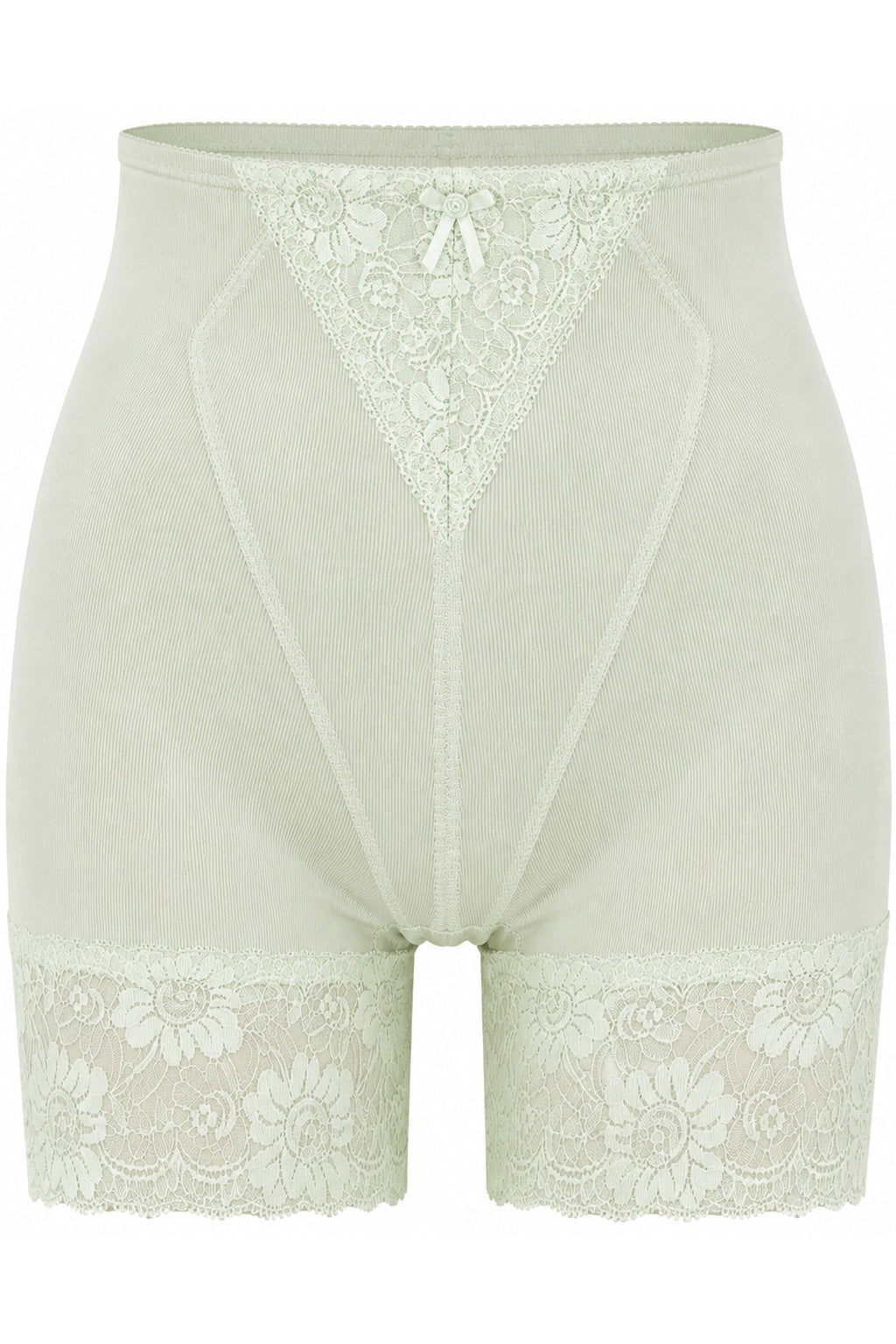 Vintage Japanese High-Waist Girdle Shorts in Pastel Green (Size XS/S)