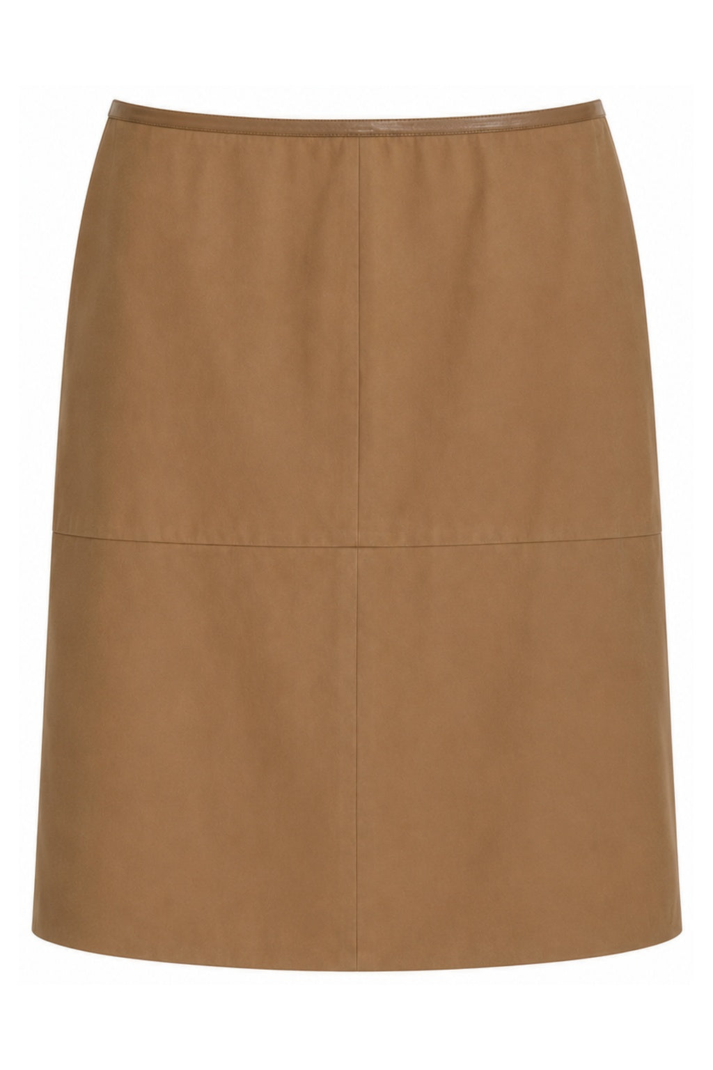 Gucci Vintage Beige Cotton Stretch Skirt with Leather Waistband (XS-M)