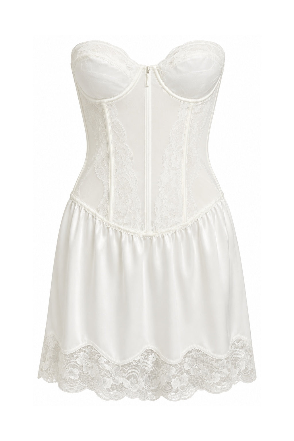Deadstock White Lace Corset Lingerie Dress (Fits XS/S)