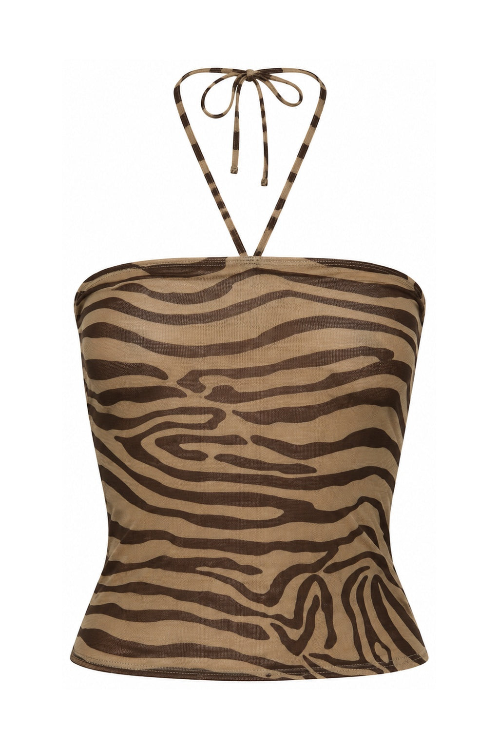 Zebra Print Halter Top (XS)