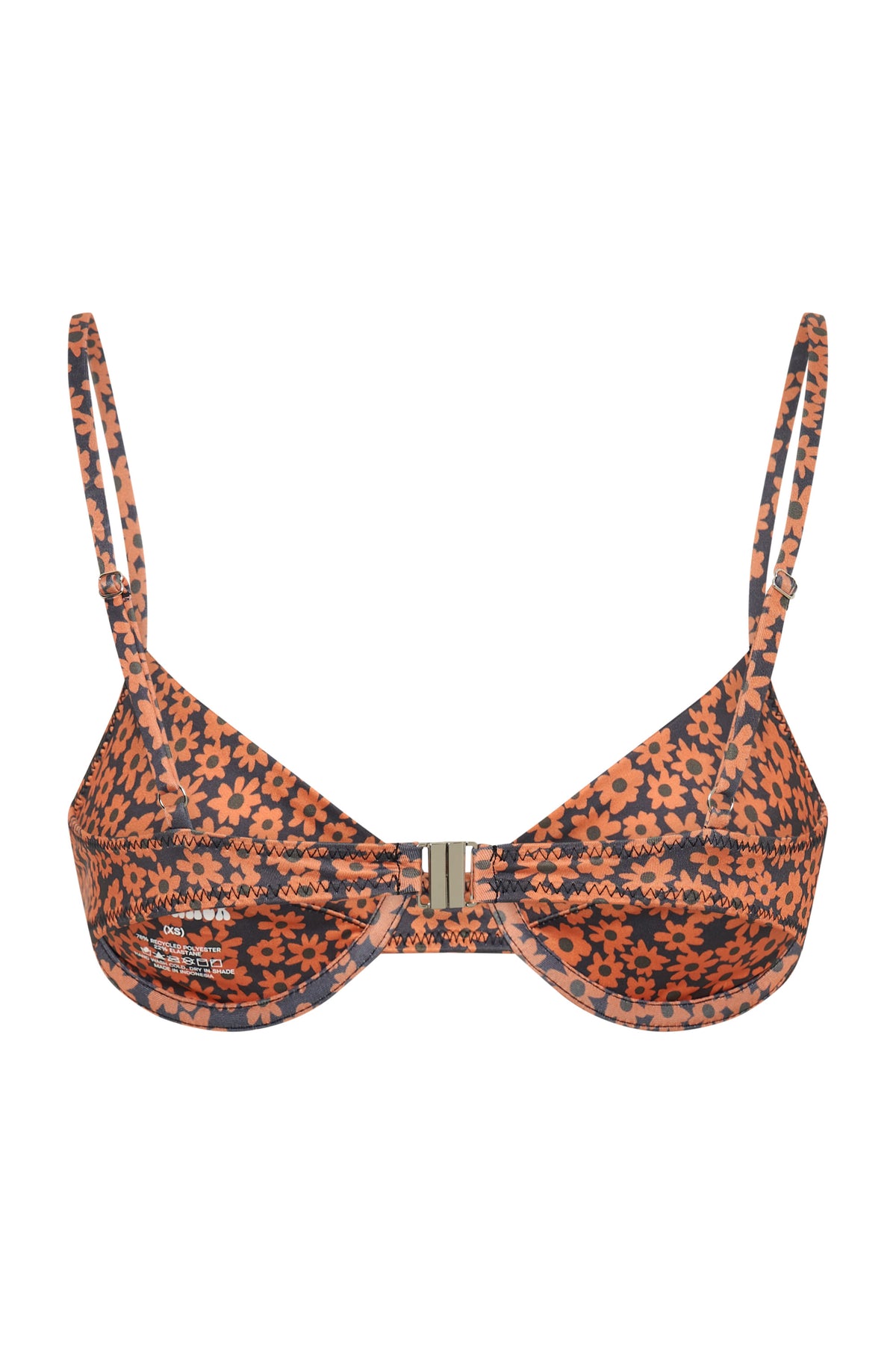 Fairytopia Balconette Top — Brown Retro Flower