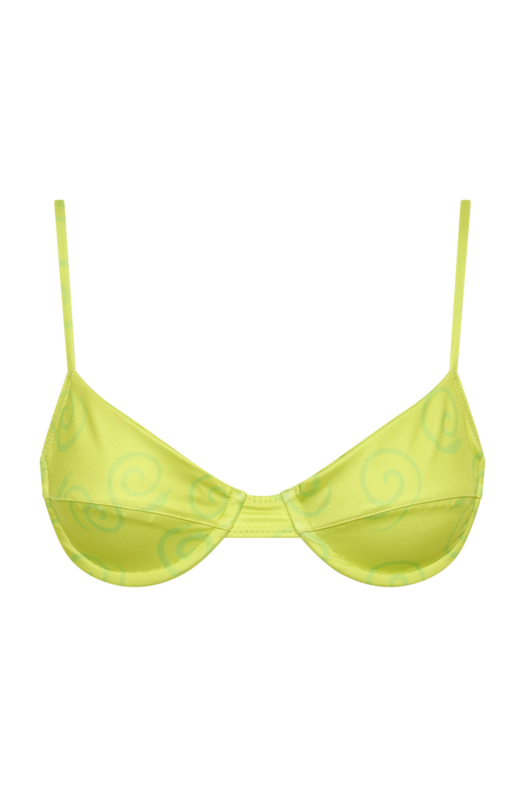 Fairytopia Balconette Top — Lime Swirl