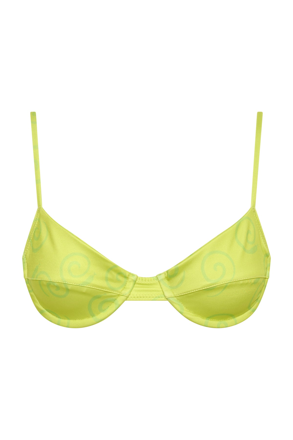 Fairytopia Balconette Top — Lime Swirl