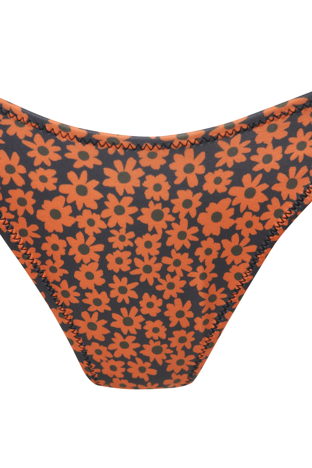 Dolphin Magic 80's Bottoms — Brown Retro Flower