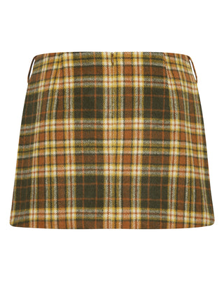 Vivienne Mini Skirt — Yellow Plaid