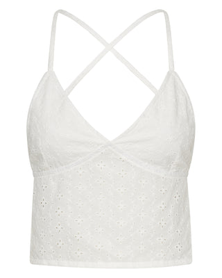 Peggy Backless Top — Broderie