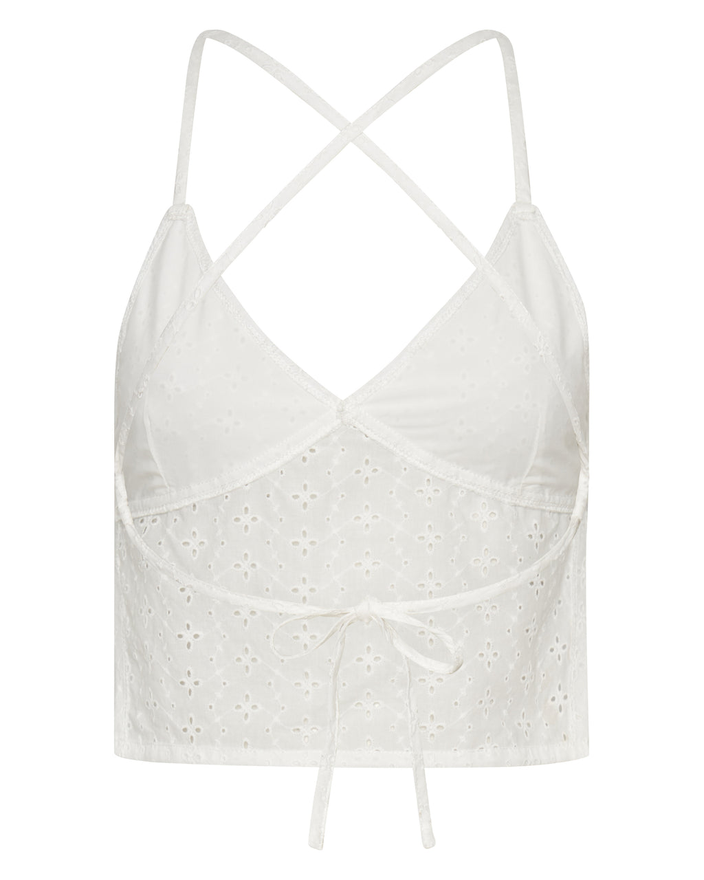 Peggy Backless Top — Broderie