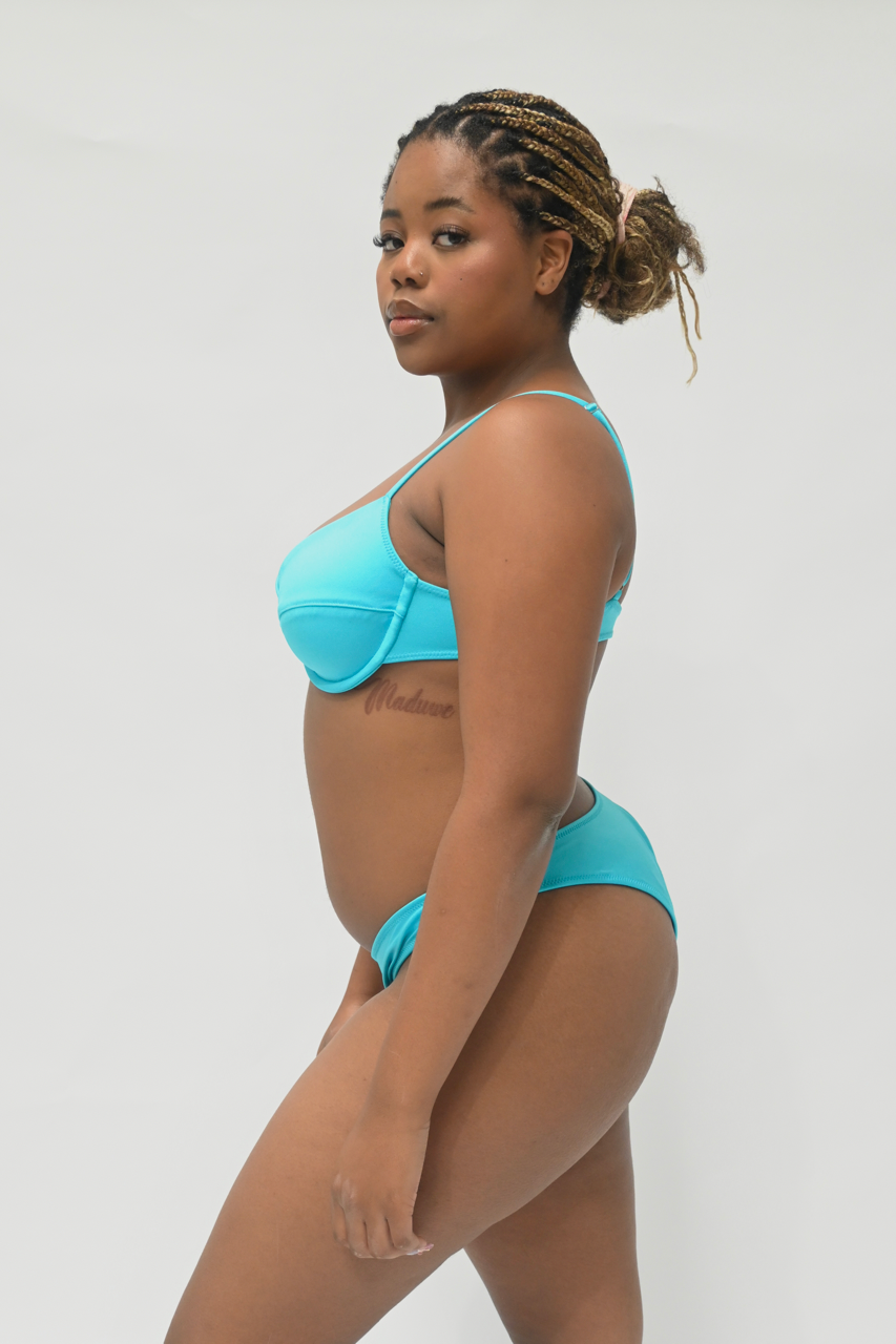 Dolphin Magic 80's Bottoms — Aqua Shine
