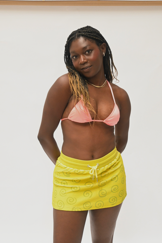 Malibu Mini Skirt — Lime Swirl