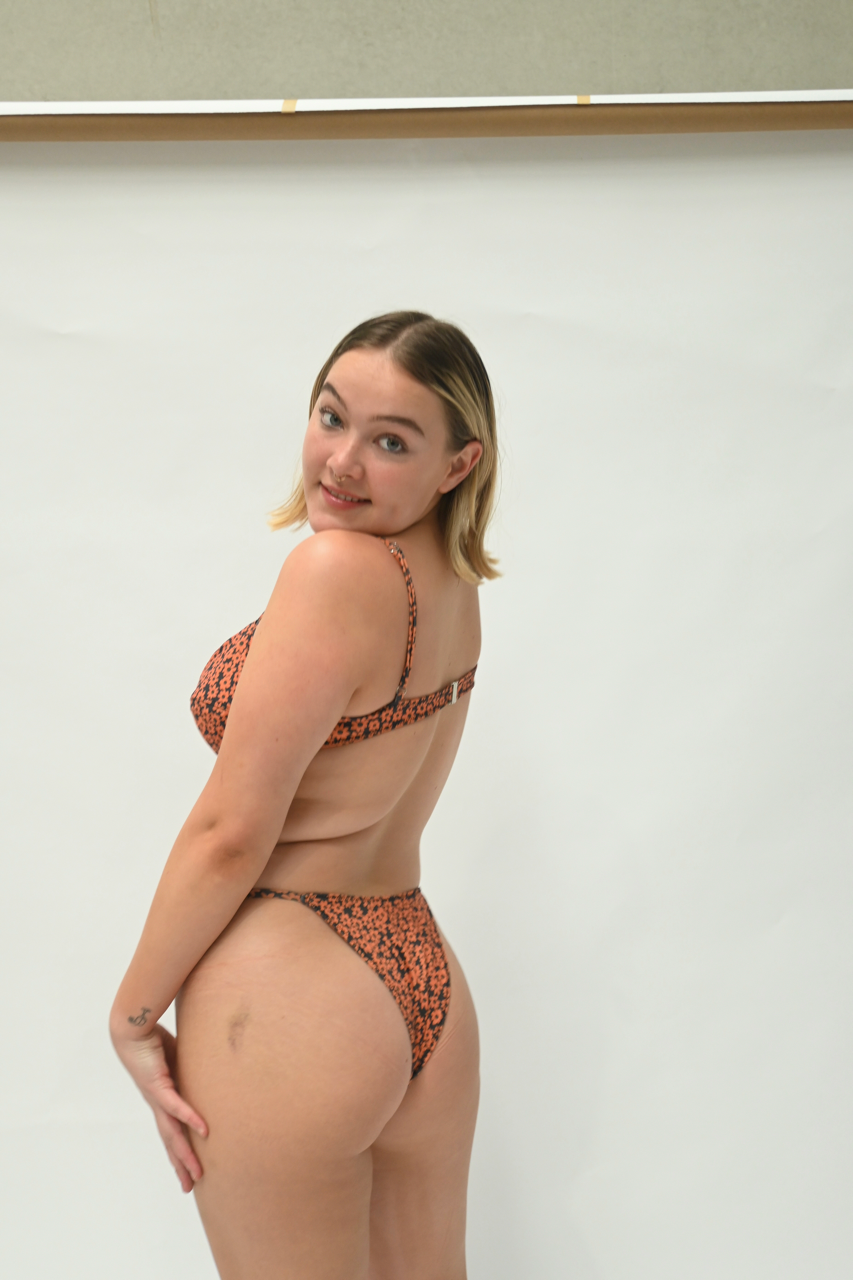 Fairytopia Balconette Top — Brown Retro Flower