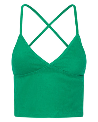 Peggy Backless Top — Retro Green
