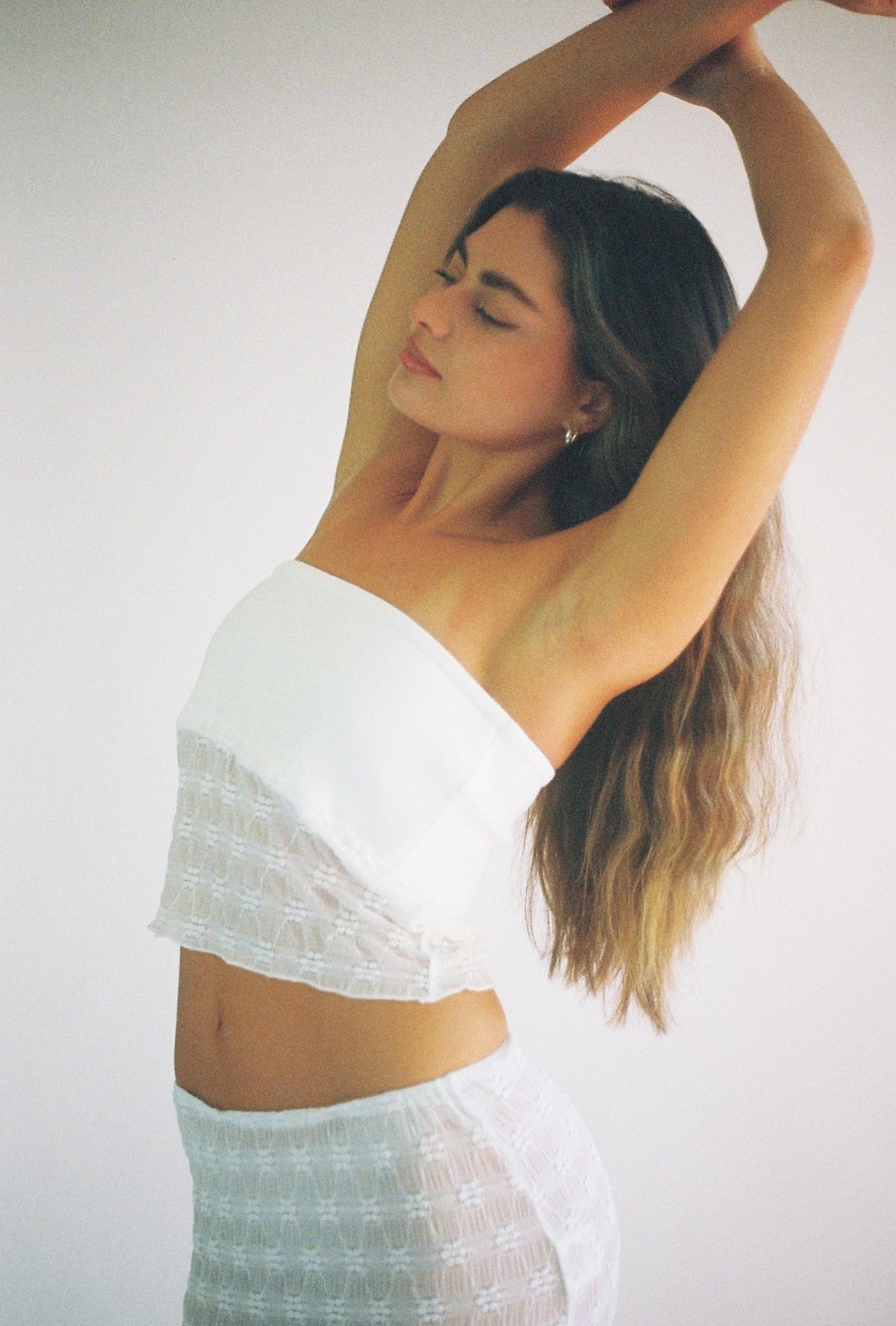 Sabrina Mesh Boob Tube — White