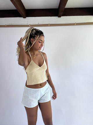 Peggy Backless Top — Sandy